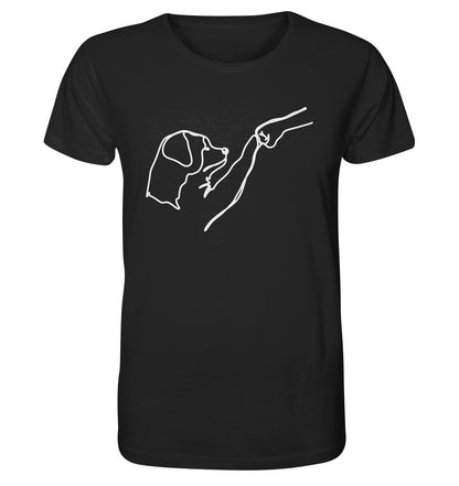 Hund und Mensch in Freundschaft - Hand und Pfote - Organic Shirt Black / XS