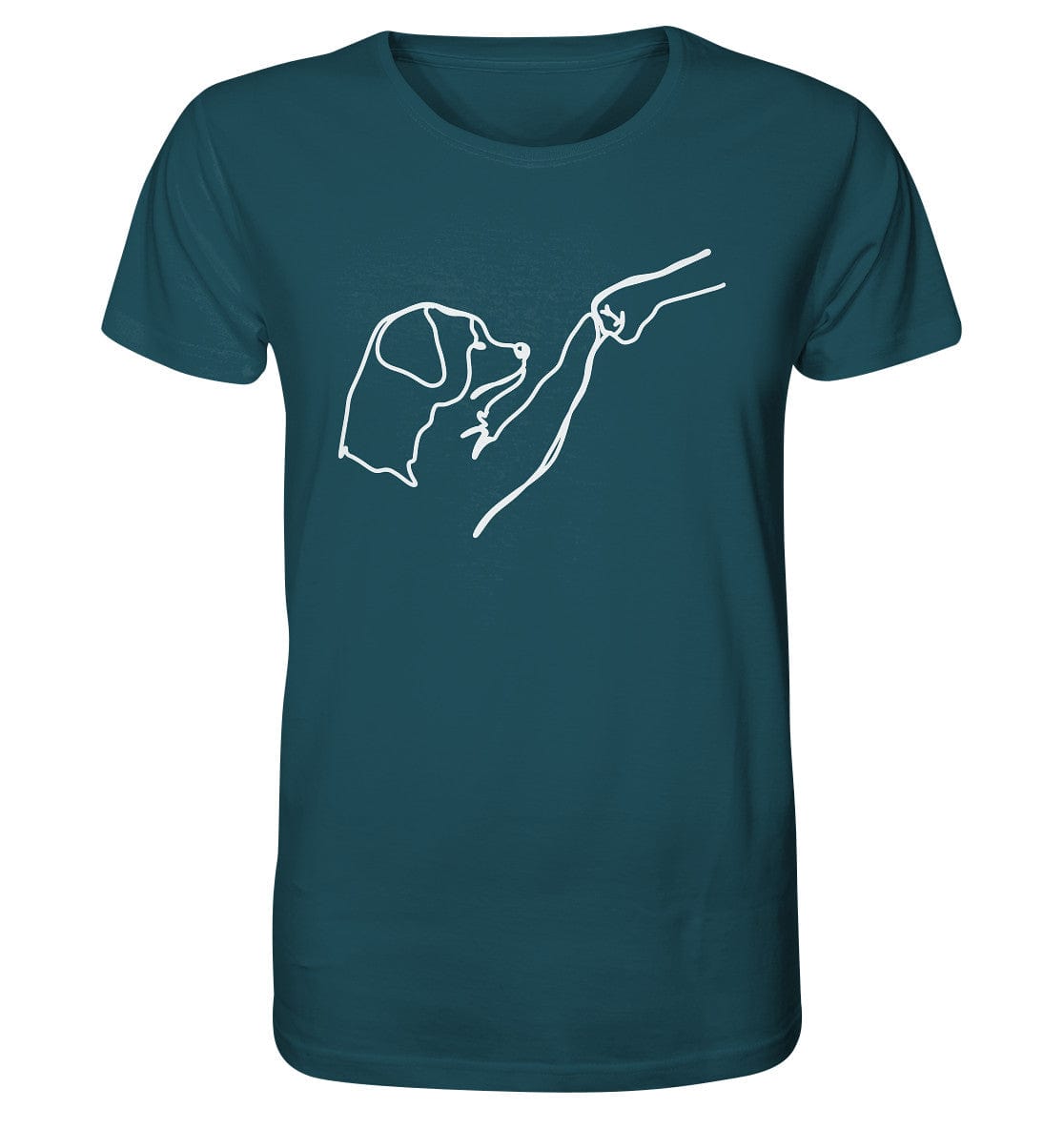 Hund und Mensch in Freundschaft - Hand und Pfote - Organic Shirt Stargazer / XS