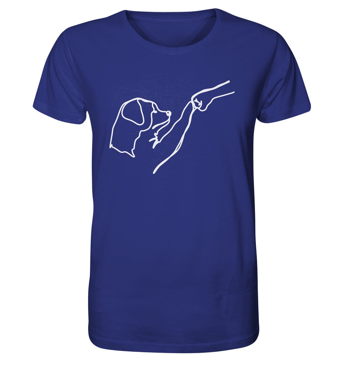 Hund und Mensch in Freundschaft - Hand und Pfote - Organic Shirt Worker Blue / XS