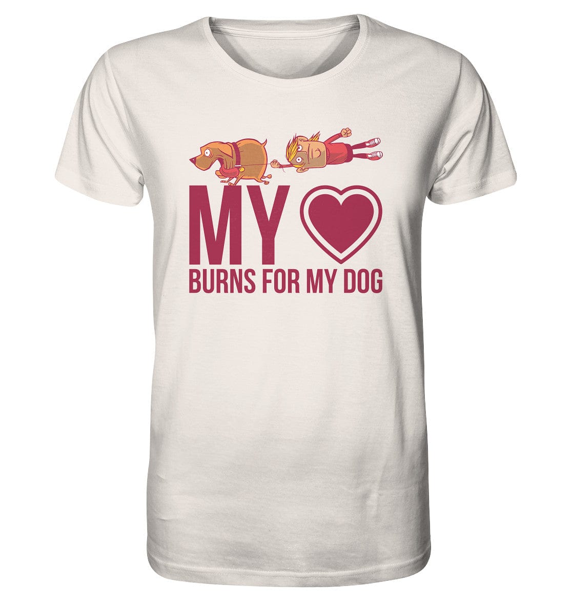 Hundeliebe - My heart burns for my dog - Organic Shirt Vintage White / XS