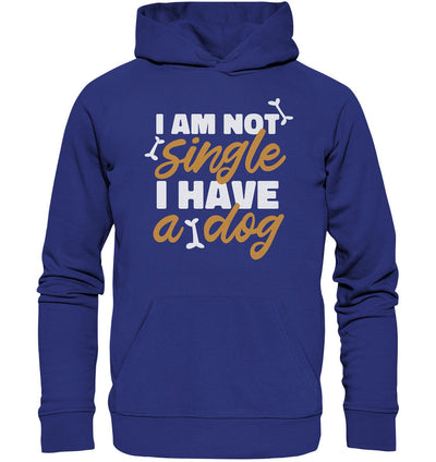 I am not single I have a dog - Organic Hoodie Worker Blue / XS