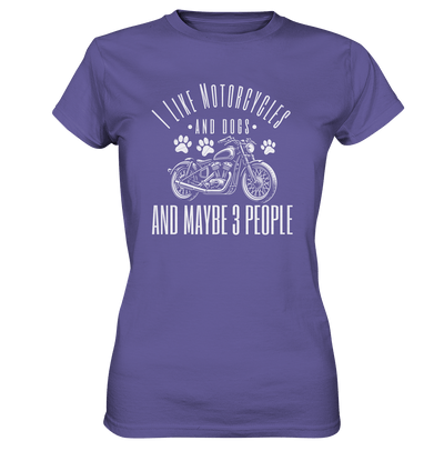 I like motorcycles and dogs - Hundespruch - Ladies Premium Shirt Millenial Lilac / XS