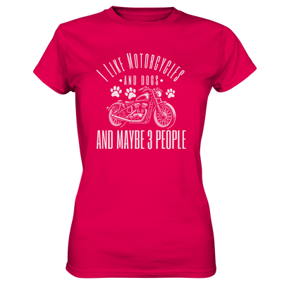 I like motorcycles and dogs - Hundespruch - Ladies Premium Shirt Sorbet / XS
