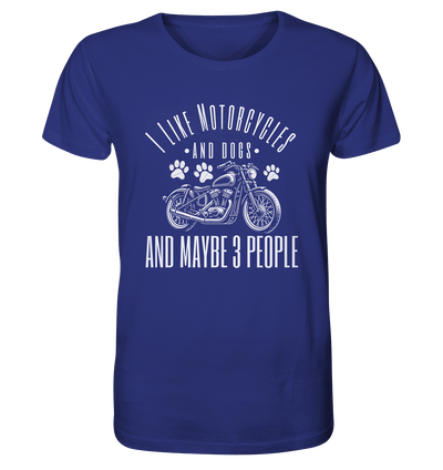 I like motorcycles and dogs - Hundespruch - Organic Shirt Worker Blue / XS