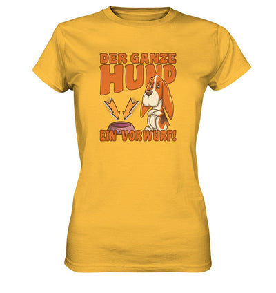 Jagdhund - Der ganze Hund ein Vorwurf - Ladies Premium Shirt Gold / XS