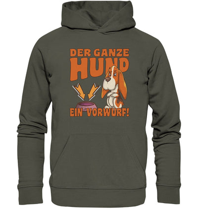 Jagdhund - Der ganze Hund ein Vorwurf - Organic Hoodie Khaki / XS