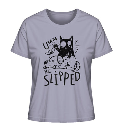 Katze tötet schlafenden Hund - Ladies Organic Shirt Lavender / XS