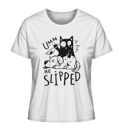 Katze tötet schlafenden Hund - Ladies Organic Shirt White / XS