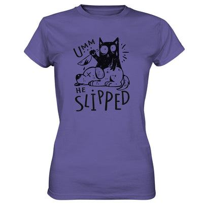 Katze tötet schlafenden Hund - Ladies Premium Shirt Millenial Lilac / XS