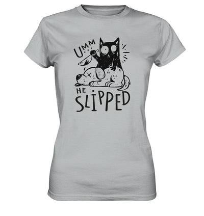 Katze tötet schlafenden Hund - Ladies Premium Shirt Pacific Grey / XS