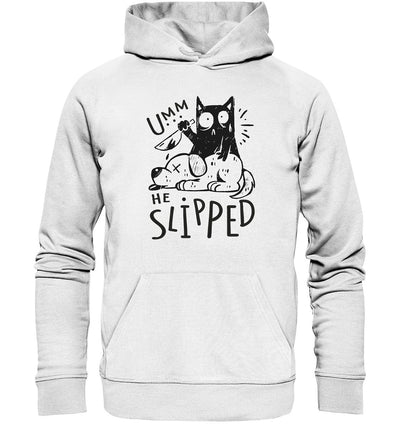 Katze tötet schlafenden Hund - Organic Hoodie White / XS