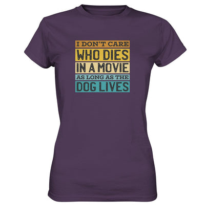 Kino meets Hund - I don't care who dies in a movie... - Ladies Premium Shirt Urban Purple / XS