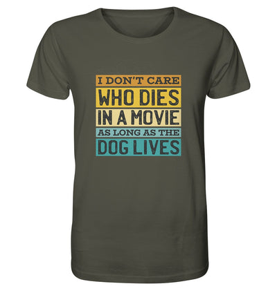 Kino meets Hund - I don't care who dies in a movie... - Organic Shirt Khaki / XS
