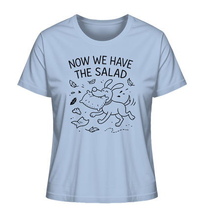 Ladies Organic Shirt – Now we have the salad – Hund & Chaos auf deinem Shirt Blue Soul / XS