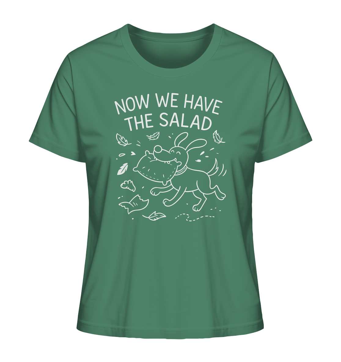 Ladies Organic Shirt – Now we have the salad – Hund & Chaos auf deinem Shirt Green Bay / XS