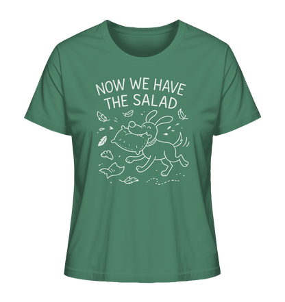 Ladies Organic Shirt – Now we have the salad – Hund & Chaos auf deinem Shirt Green Bay / XS