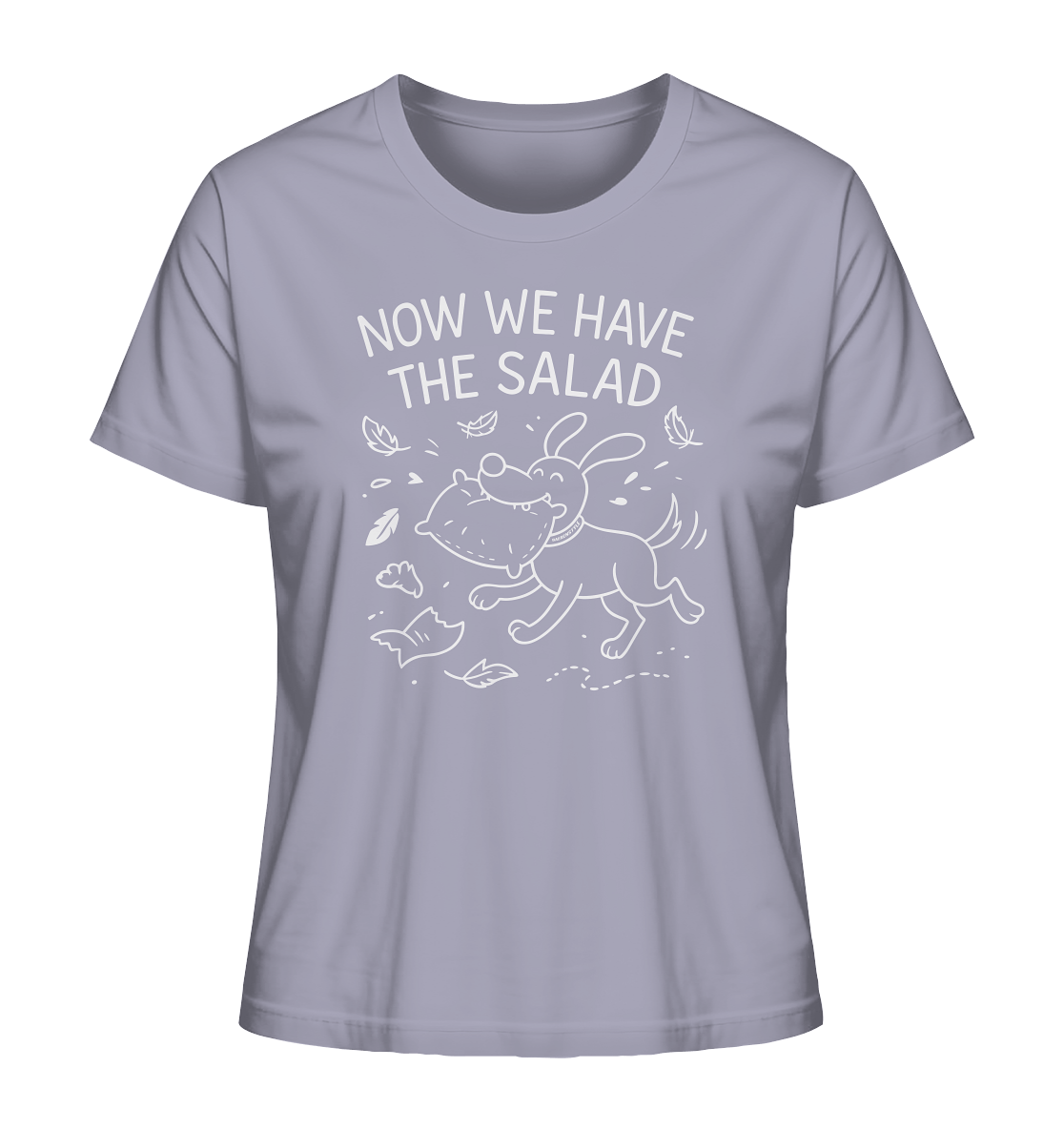 Ladies Organic Shirt – Now we have the salad – Hund & Chaos auf deinem Shirt Lavender / XS