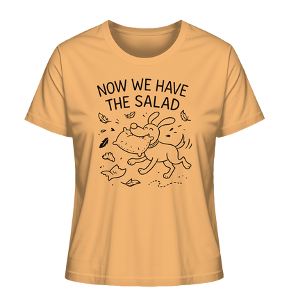 Ladies Organic Shirt – Now we have the salad – Hund & Chaos auf deinem Shirt Nispero / XS