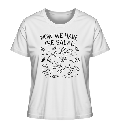 Ladies Organic Shirt – Now we have the salad – Hund & Chaos auf deinem Shirt White / XS