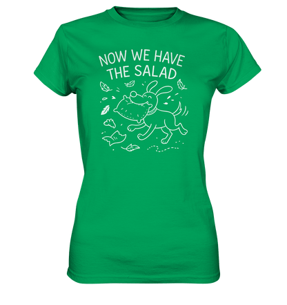 Ladies Premium Shirt – Now we have the salad – Hund & Chaos auf deinem Shirt Kelly Green / XS