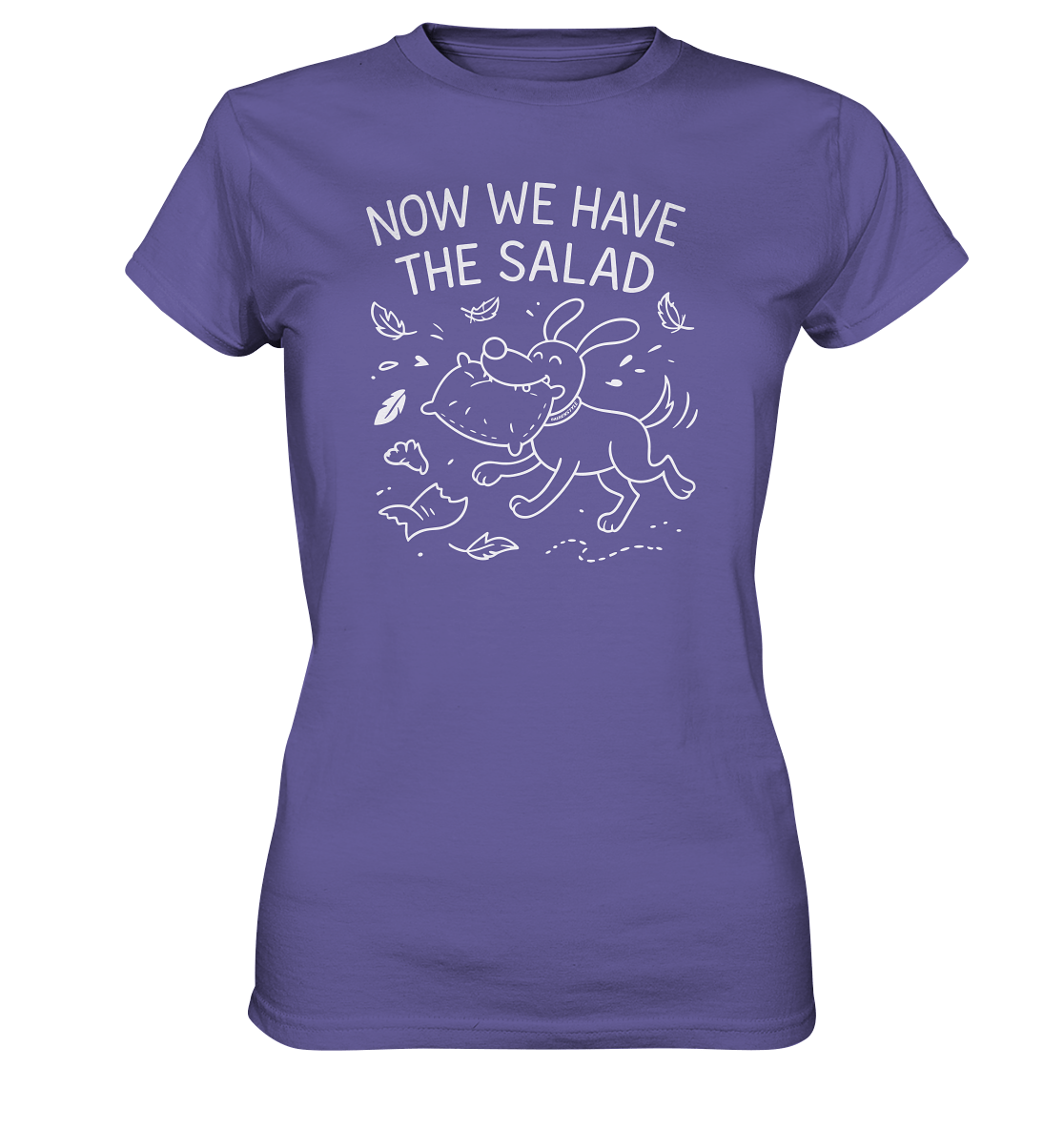 Ladies Premium Shirt – Now we have the salad – Hund & Chaos auf deinem Shirt Millenial Lilac / XS