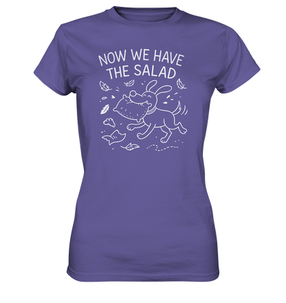 Ladies Premium Shirt – Now we have the salad – Hund & Chaos auf deinem Shirt Millenial Lilac / XS