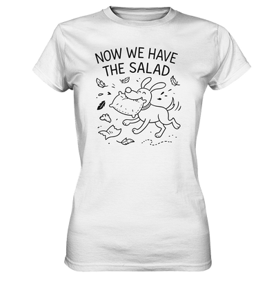 Ladies Premium Shirt – Now we have the salad – Hund & Chaos auf deinem Shirt White / XS