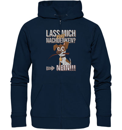 Lass mich kurz nachdenken - Jack Russel - Organic Zipper French Navy / S