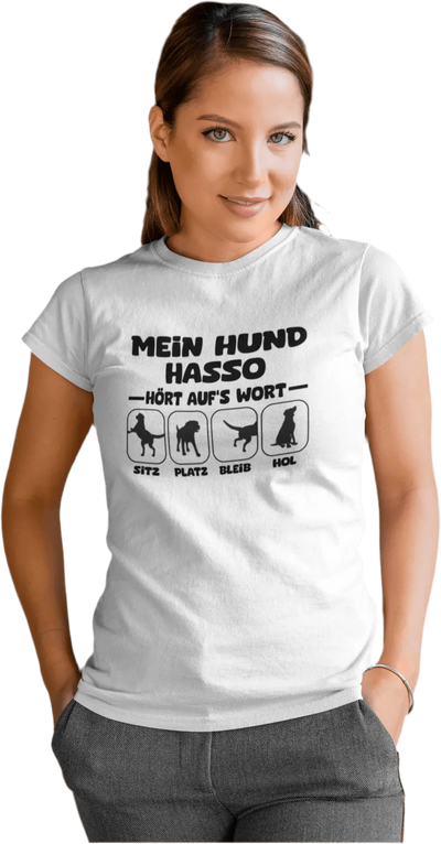 Mein Hund [Name] – hört aufs Wort - Ladies Organic Shirt