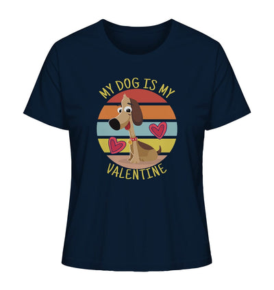 My dog is my valentine - Hundespruch - Ladies Organic Shirt French Navy / XS