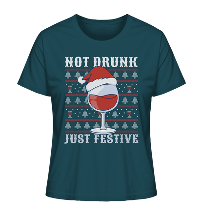 Not drunk, just festive - Weihnachtsmotiv - Ladies Organic Shirt Stargazer / XS