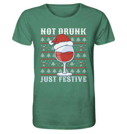 Not drunk, just festive - Weihnachtsmotiv - Organic Shirt Green Bay / XS