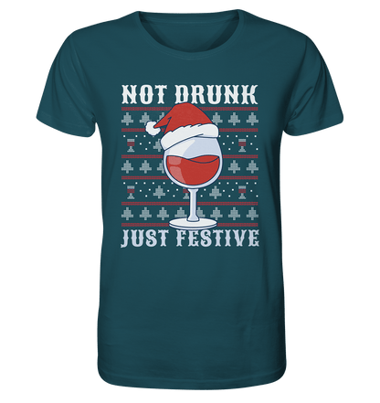 Not drunk, just festive - Weihnachtsmotiv - Organic Shirt Stargazer / XS