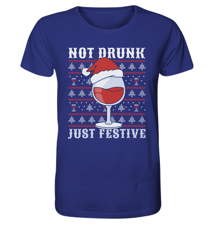 Not drunk, just festive - Weihnachtsmotiv - Organic Shirt Worker Blue / XS