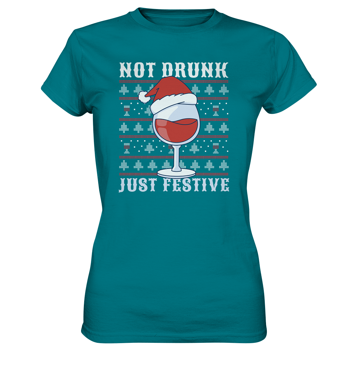 Not drunk, just festive - Weinliebhaber - Ladies Premium Shirt Diva Blue / XS