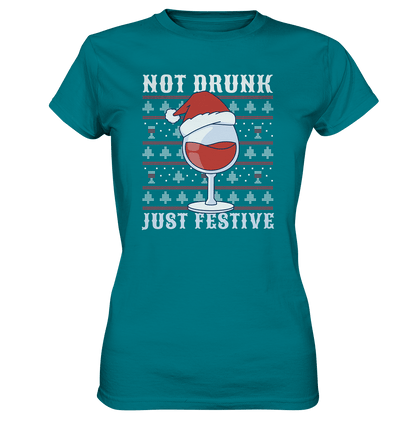 Not drunk, just festive - Weinliebhaber - Ladies Premium Shirt Diva Blue / XS