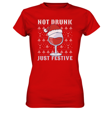 Not drunk, just festive - Weinliebhaber - Ladies Premium Shirt Red / XS