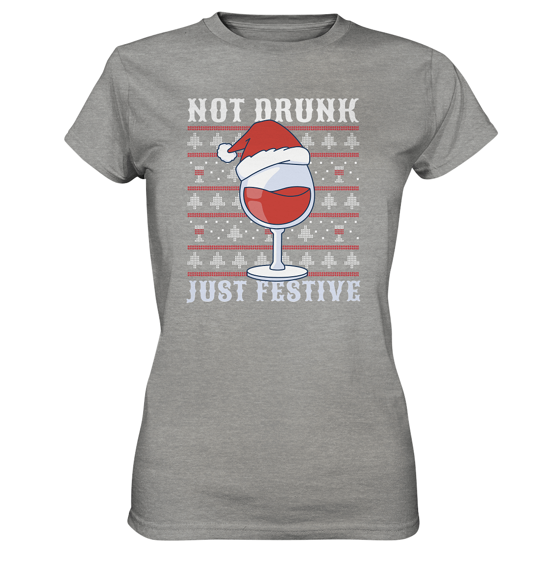 Not drunk, just festive - Weinliebhaber - Ladies Premium Shirt Sports Grey (meliert) / XS