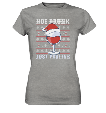 Not drunk, just festive - Weinliebhaber - Ladies Premium Shirt Sports Grey (meliert) / XS