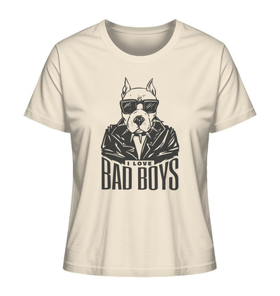 Pitbull - I love bad boys - Ladies Organic Shirt Natural Raw / XS