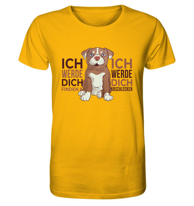 Pitbull - Ich werde dich finden und abschlecken - Organic Shirt Golden Yellow / XS