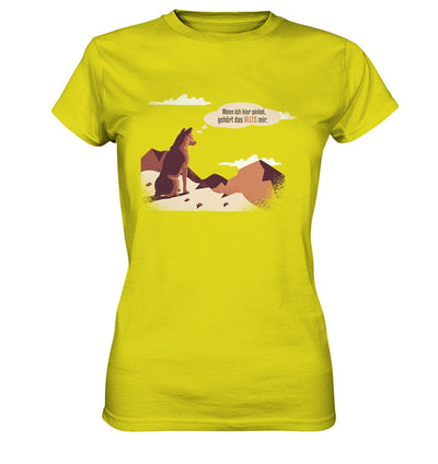 Schäferhund in den Bergen - Ladies Premium Shirt Pixel Lime / XS