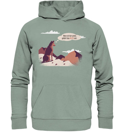 Schäferhund in den Bergen - Organic Hoodie Aloe / XS