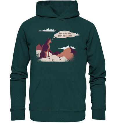 Schäferhund in den Bergen - Organic Hoodie Glazed Green / XS