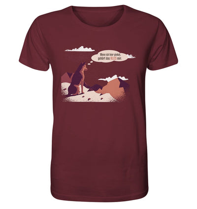 Schäferhund in den Bergen - Organic Shirt Burgundy / XS