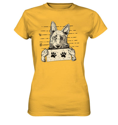 Schäferhund - Mugshot - Ladies Premium Shirt Gold / XS