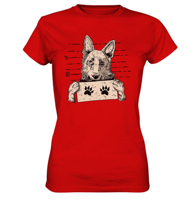 Schäferhund - Mugshot - Ladies Premium Shirt Red / XS