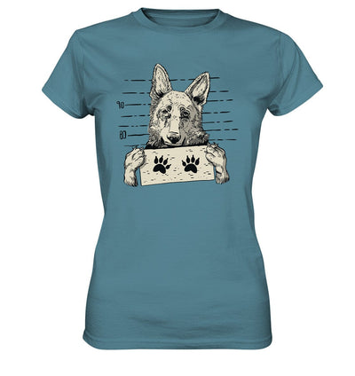 Schäferhund - Mugshot - Ladies Premium Shirt Stone Blue / XS