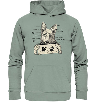 Schäferhund - Mugshot - Organic Hoodie Aloe / XS