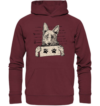 Schäferhund - Mugshot - Organic Hoodie Burgundy / XS